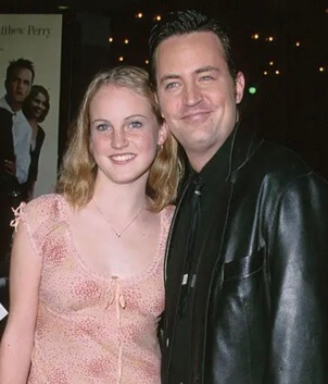 Emily Morrison with her brother, Matthew Perry.